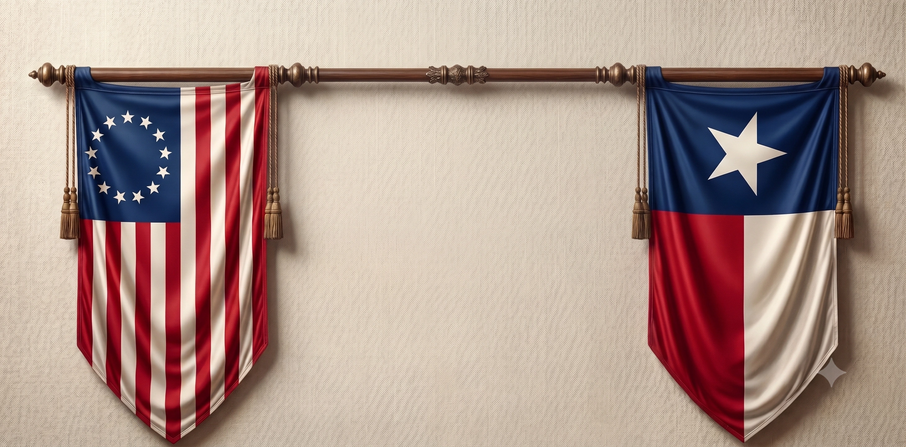 American and Texas Flags